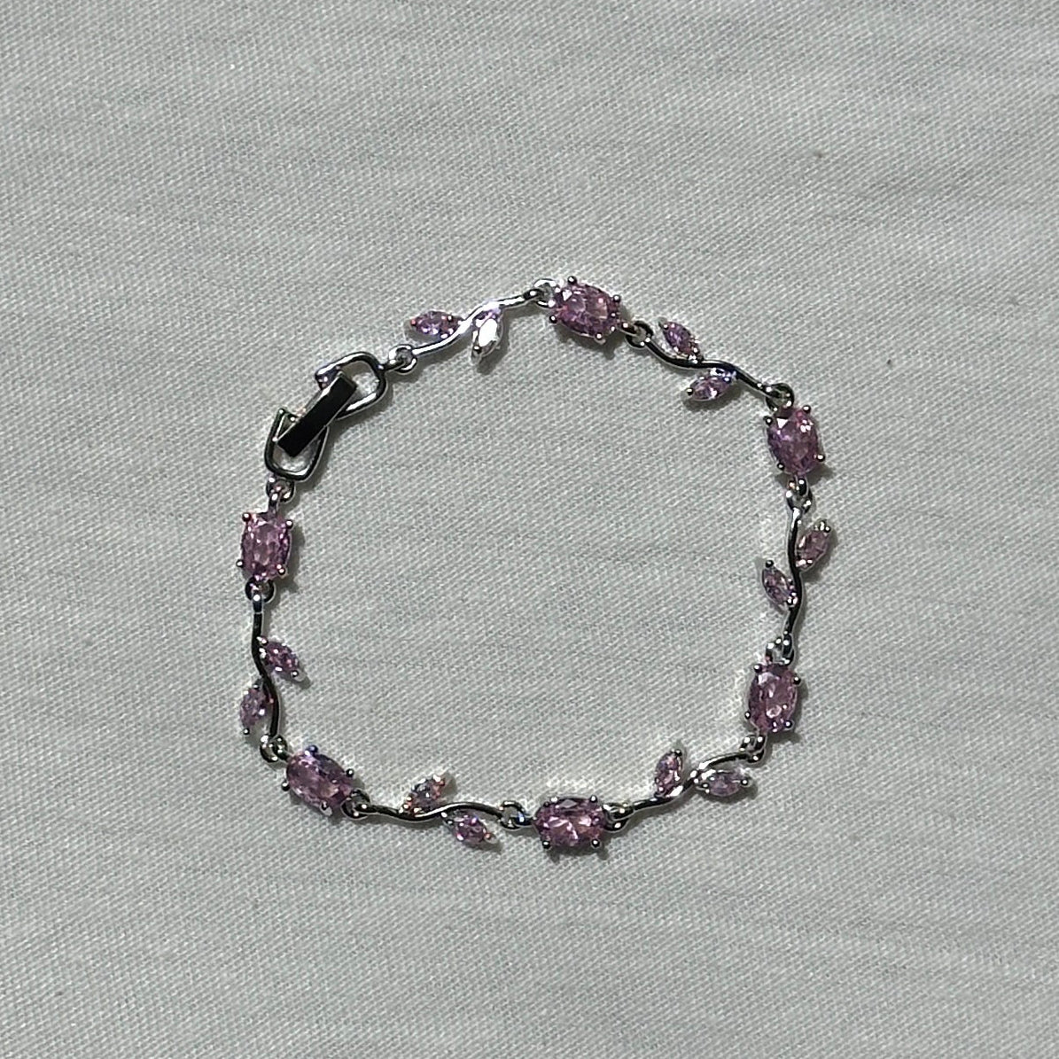 Purple & Silver - Tulip Bracelet