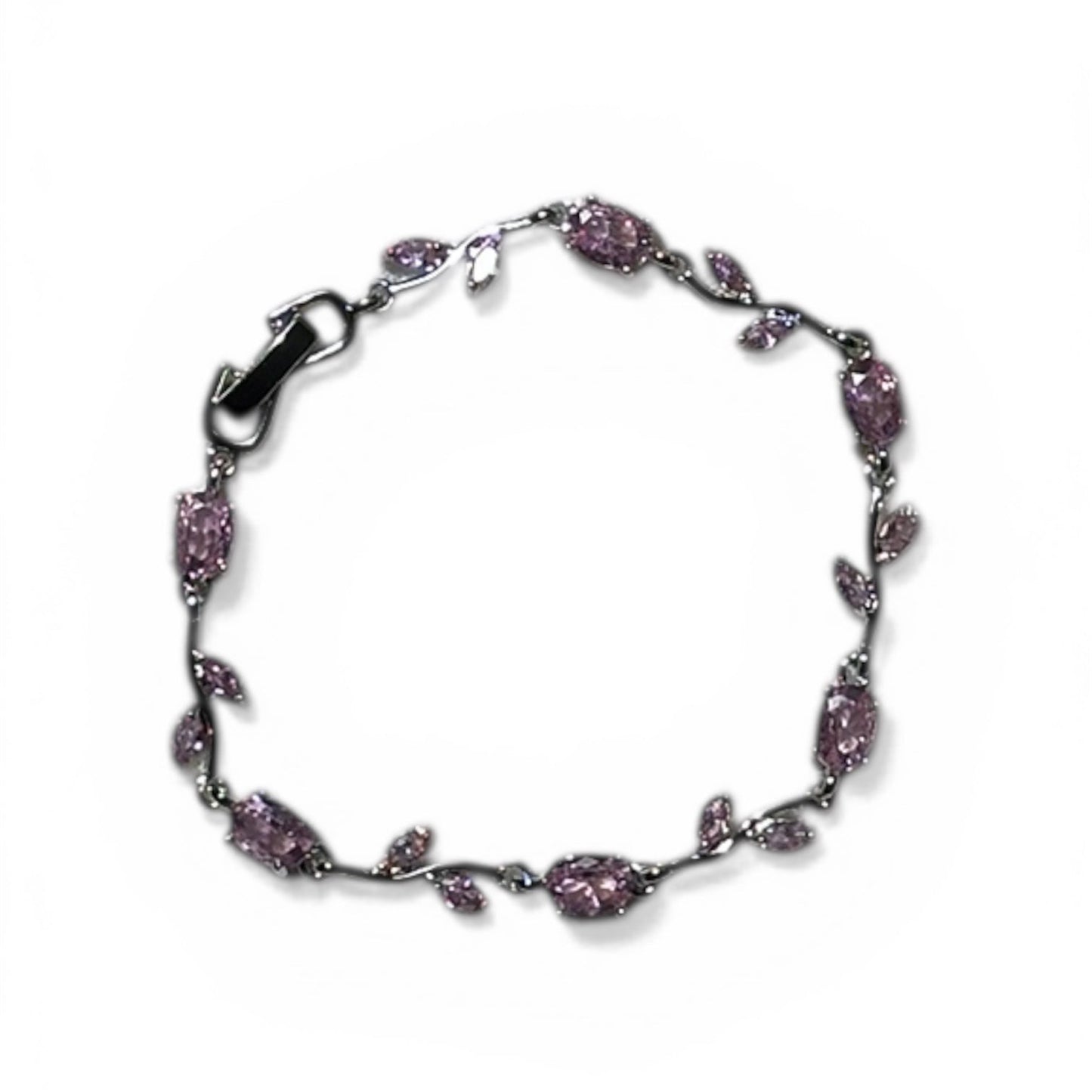 Purple & Silver - Tulip Bracelet