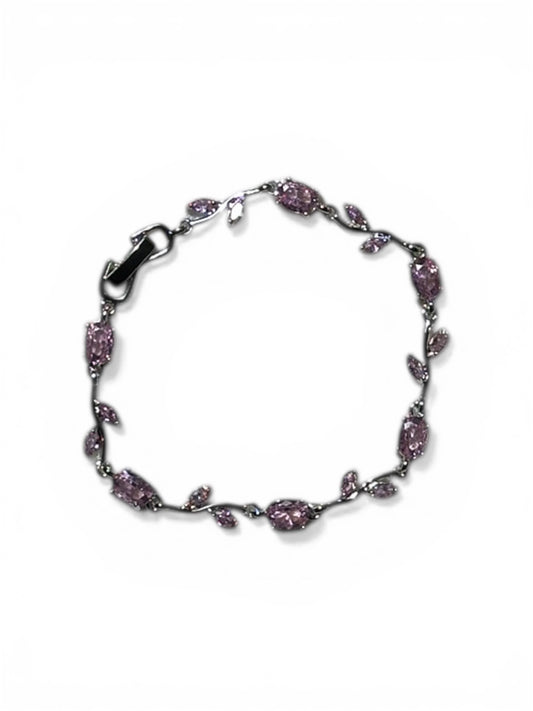 Purple & Silver - Tulip Bracelet